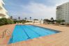 Ferienwohnung in Rosas / Roses - Marenostrum, Piso vista al mar y piscina comunitar